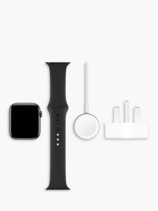 Apple Watch Series 5 GPS, 44mm Space Grey Aluminium Case with Black